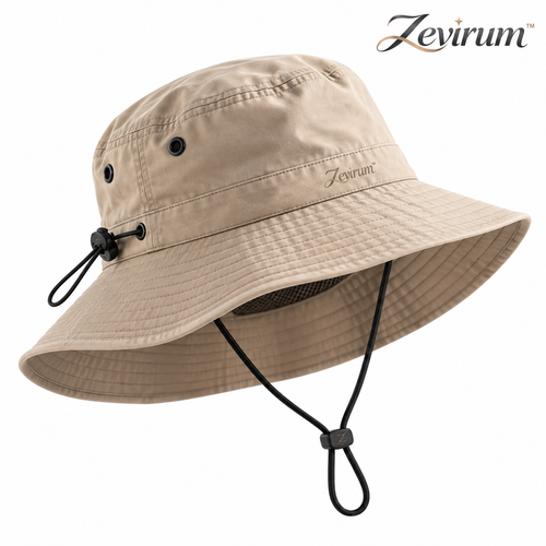 Zevirum™ Coastline Packable Bucket Sun Hat — Unisex Outdoor Wide-Brim Travel Hat, Lightweight Quick-Dry Casual Fishing & Hiking Hat